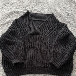 Black V-Neck Sweater